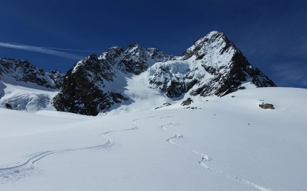 Watzespitze (3532 m), Freeride Powder Traum am Kaunergrat