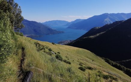 Alpe Piazza nach Gera Lario: Flowtrails mit Aussicht und etwas Rumpelei